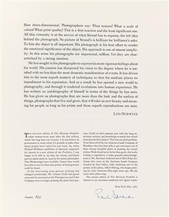 PAUL STRAND. The Mexican Portfolio.
